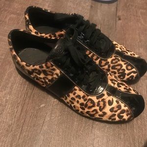 Cole Haan Leopard Calf Hair Sneakers Sz 9